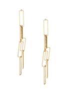 Design Lab Goldtone 2-row Paperclip Earrings