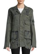 True Religion Collared Military Jacket
