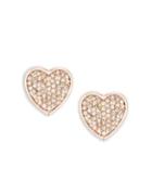 Bcbgeneration Australian Crystals And Heart Stud Earrings