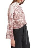 Miss Selfridge Paisley Bell-sleeve Top