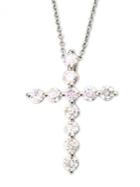 Effy Classique 14k White Gold & Diamond Cross Pendant Necklace