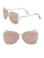 Steve Madden 60mm Vented Square Sunglasses