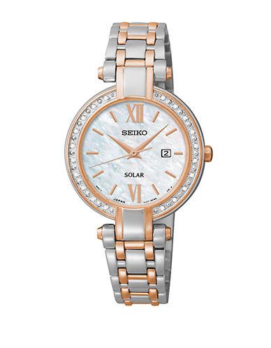 Seiko Ladies Tressia Two Tone Watch With Diamonds