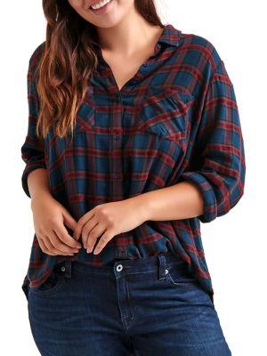 Lucky Brand Plus Plus Plus Plaid Button-down Shirt