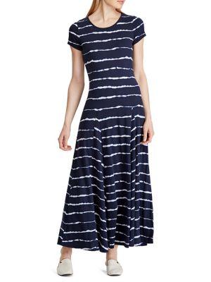 Lauren Ralph Lauren Striped Cotton T-shirt Dress