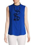 Calvin Klein Ruffle-front Highneck Blouse