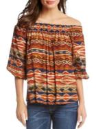 Karen Kane Off-the-shoulder Diamond Striped Top