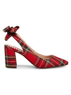 Betsey Johnson Pink Cella Plaid Pumps