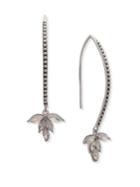 Jenny Packham White Opal And Crystal Cluster Threader Earrings