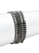 Design Lab Chain & Rhinestone Layered Bracelet