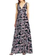 Aidan By Aidan Mattox Sleeveless Velvet Wrap Dress