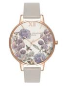 Olivia Burton Parlour Bee Blooms Rose Goldplated Leather Watch