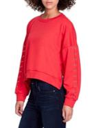 Skinny Girl Kyle Grommeted Side-zip Sweatshirt