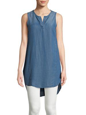 Beach Lunch Lounge Popover Hi-lo Chambray Tunic