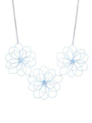 Design Lab Sterling Silver Floral Necklace