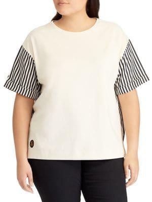 Lauren Ralph Lauren Plus Striped T-shirt