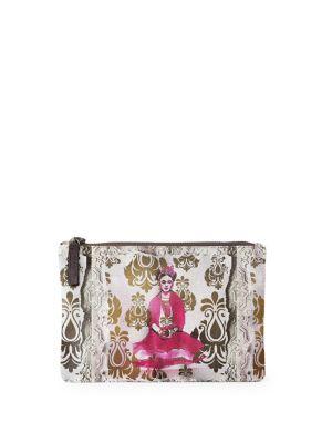 Vida Frida Leather Carryall Pouch