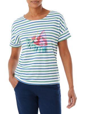 Olsen Multi-stripe Watermelon Tee