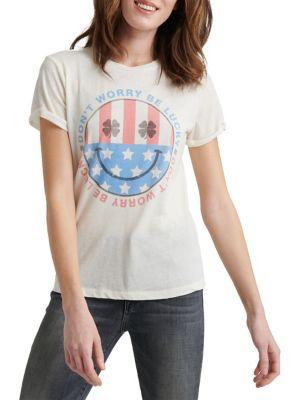 Lucky Brand Graphic Cotton Varsity Tee