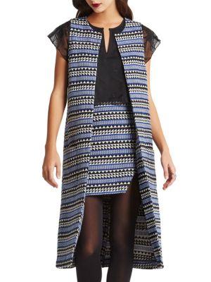Bcbgeneration Printed Open Front Cardigan