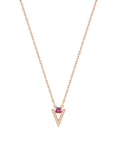 Swarovski Funk 18k Rose Goldplated Triangle Accent Necklace