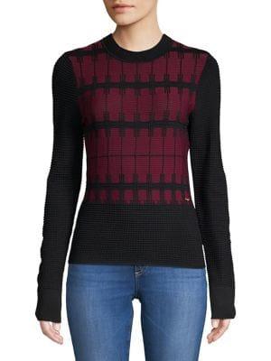 Ivanka Trump Long-sleeve Textured Sweater