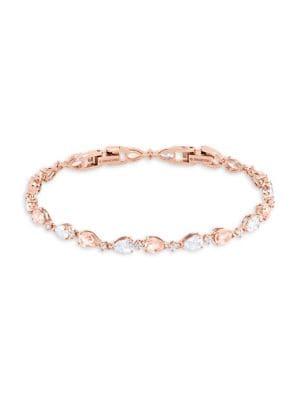 Vintage Clear And Pink Swarovski Crystal Bracelet
