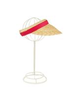 Betmar Straw Visor With Bow Accent