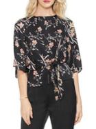 Vince Camuto Gilded Rose Bell-sleeve Floral Printed Blouse