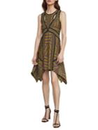 Bcbgmaxazria Mixed Print Handkerchief Dress