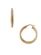 Lord & Taylor 14k Italian Gold Twisted Hoop Pierced Earrings