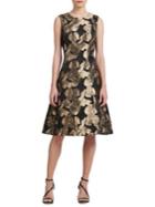 Donna Karan Jacquard Sleeveless A-line Dress
