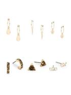 Design Lab Lord & Taylor Set Of Six Crystal Drop And Stud Earrings