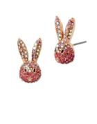 Betsey Johnson Celestial Crystal Bunny Stud Earrings