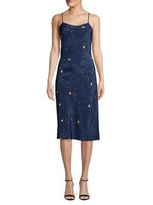 Diane Von Furstenberg Galaxy Silk Midi Dress