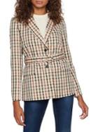 Vero Moda Plaid Belted Jacket