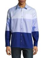 Calvin Klein Colorblock Cotton Button-down Shirt