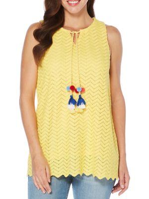 Rafaella Sleeveless Chevron Blouse