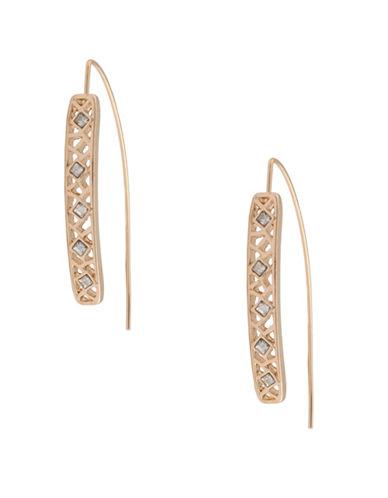 Kensie Lace Curved Goldtone Earrings