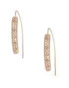 Kensie Lace Curved Goldtone Earrings
