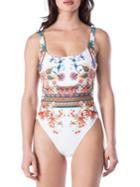 Kenneth Cole Reaction Printed One-piece Swimsuit