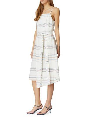 Habitual Wren Sleeveless Striped Wrap Dress