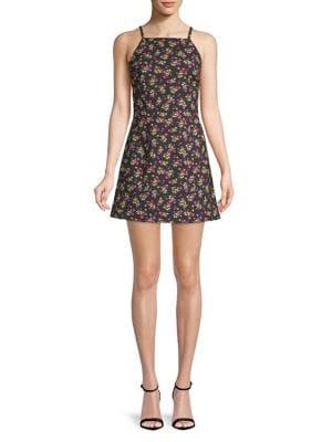 French Connection Halterneck Floral Mini Dress