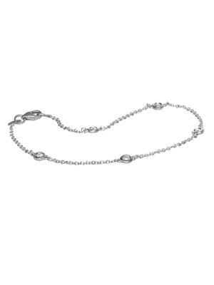 Effy 0.25 Tcw Diamond And 14k White Gold Station Bracelet