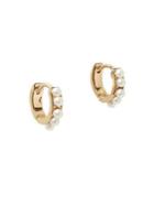 Vince Camuto Goldtone And Faux Pearl Huggie Earrings