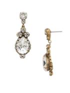 Sorrelli Core Central Teardrop And Round Crystal Earrings