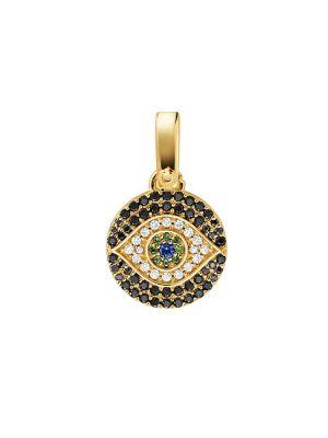 Michael Kors Sterling Silver & Crystal Evil Eye Charm
