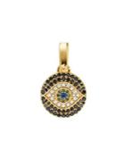Michael Kors Sterling Silver & Crystal Evil Eye Charm