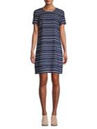 Karl Lagerfeld Paris Striped Short-sleeve Shirtdress