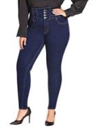 City Chic Plus Jean Harley High-rise Jeans